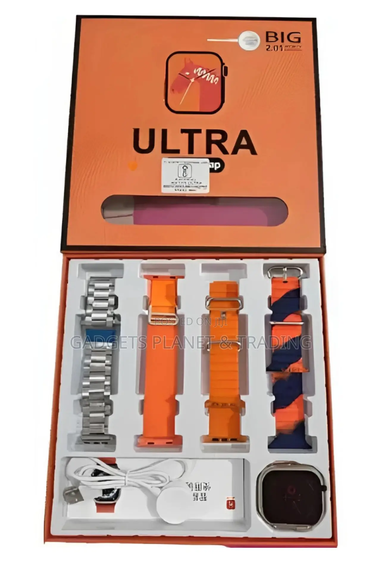 Ultra 4in1 Smartwatch Series With 4 Strap FULL HD Waterproof
