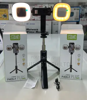 Mini Live Broadcast Selfie Stick PLUS 2 LED Light (P40s-F)