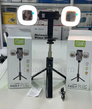 Mini Live Broadcast Selfie Stick PLUS 2 LED Light (P40s-F)