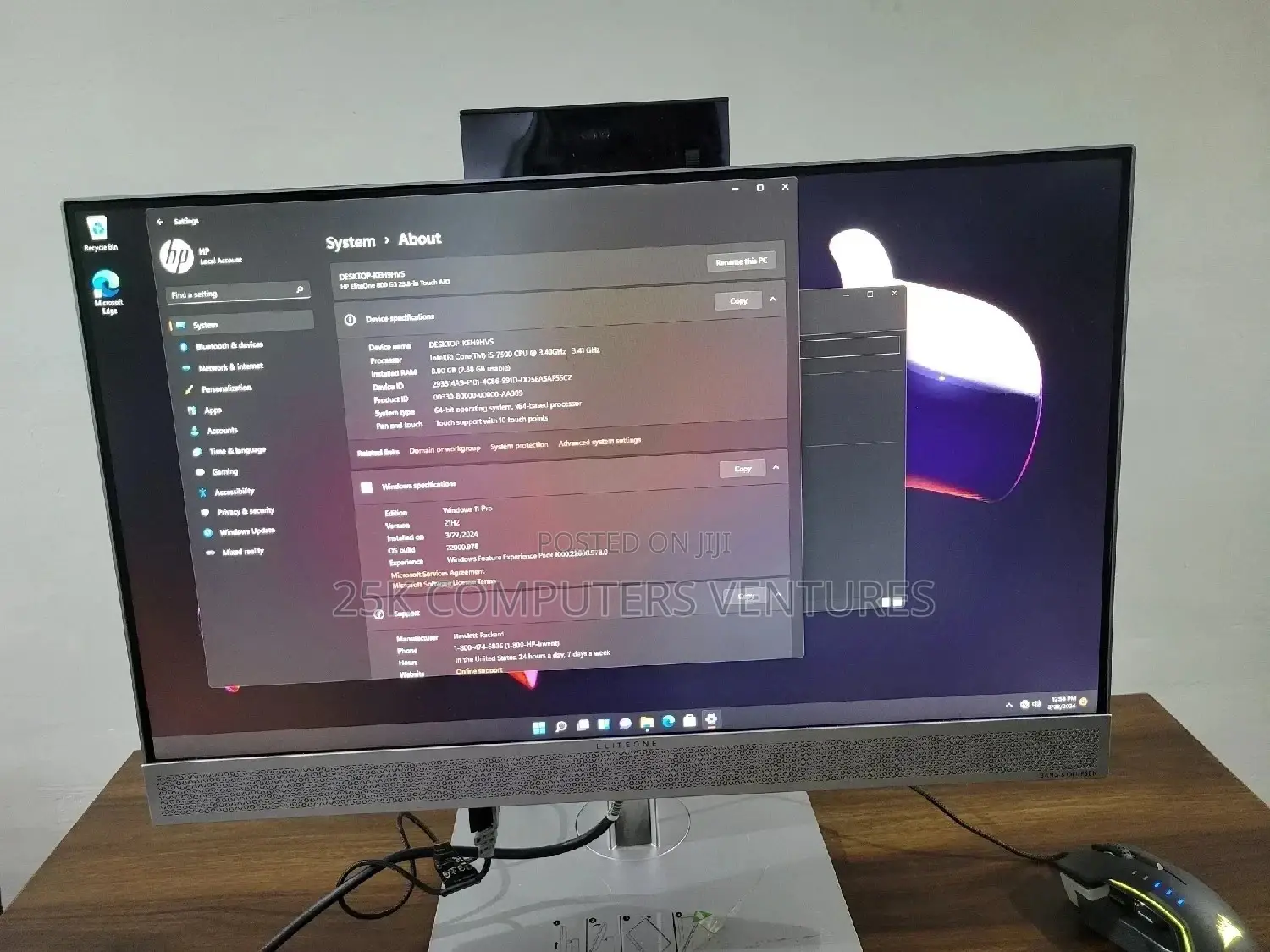 New Desktop Computer HP EliteOne 800 G3 8GB Intel Core i5 SSD 512GB