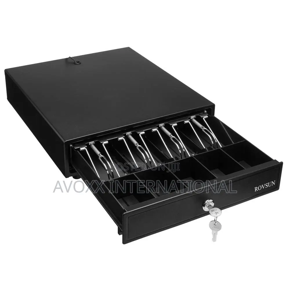 ROVSUN Cash Register Drawer 4 Bill 5 Coin, Money Storage Box