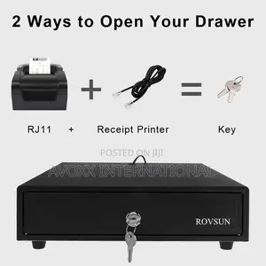 ROVSUN Cash Register Drawer 4 Bill 5 Coin, Money Storage Box