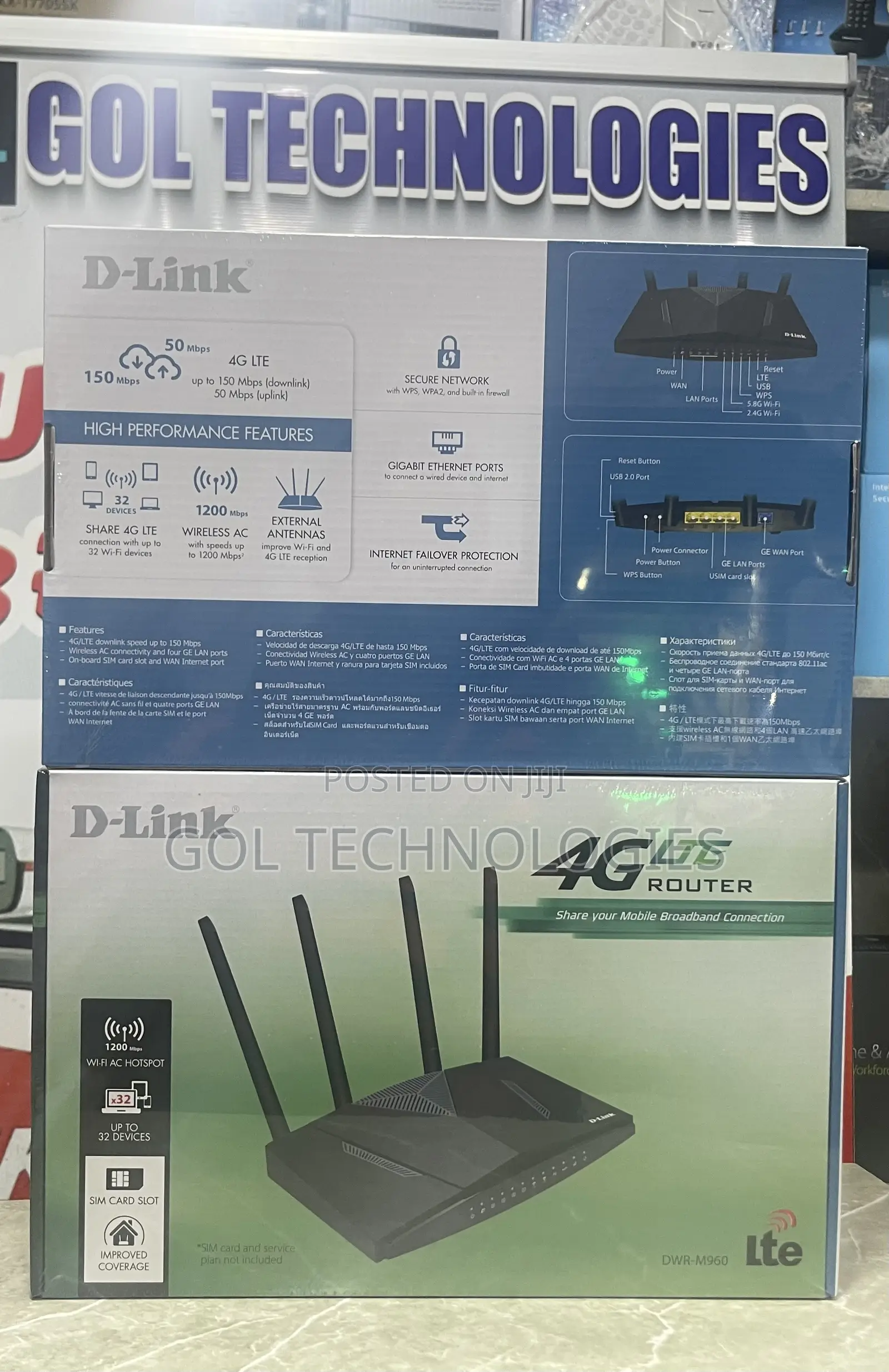 D-Link 4g Universal Sim Router Dual Band Ac1200 Lte Router DWR-M960