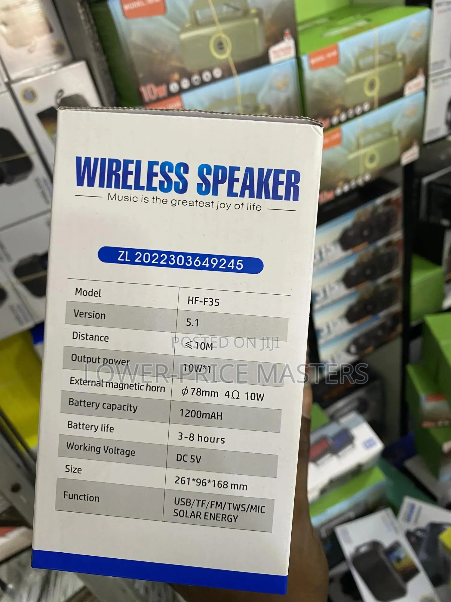 Wireless Bluetooth Speaker With Solar and 7 Radio Antenna