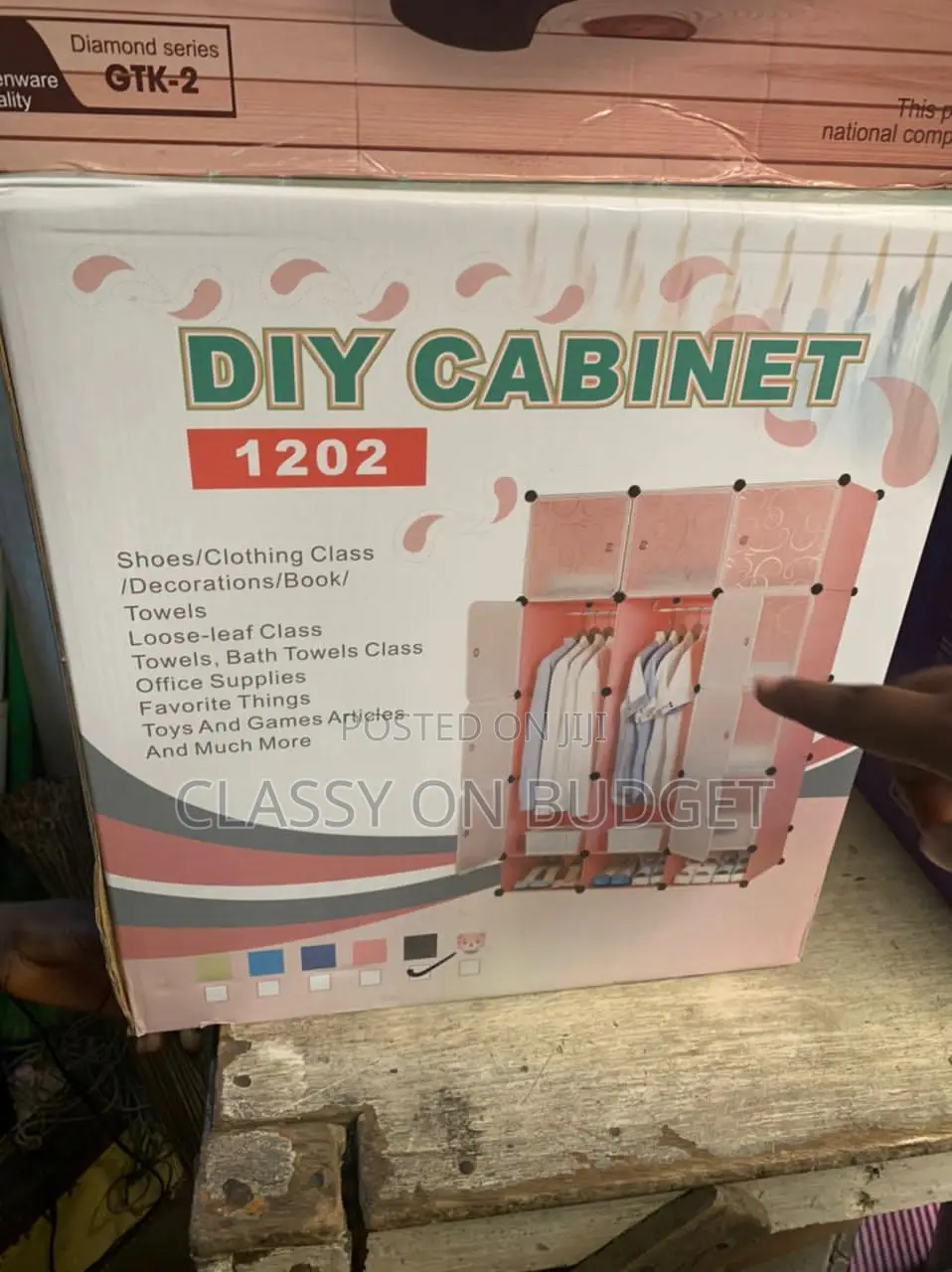 Portable Cube Storage Wardrobe With Shoe Rack- [6- 25 Cubes]