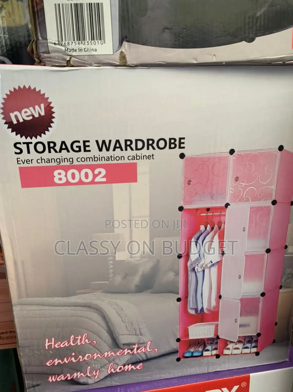 Portable Cube Storage Wardrobe With Shoe Rack- [6- 25 Cubes]