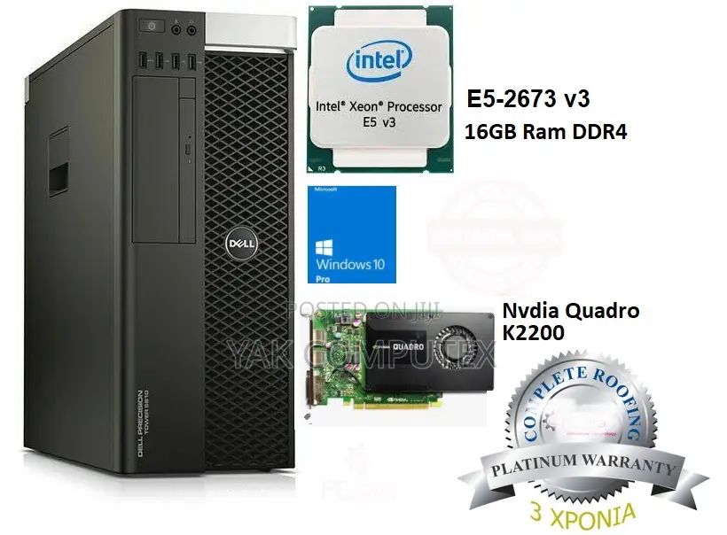 Desktop Computer Dell Precision 3000 32GB Intel Xeon HDD+SSD 1.5T