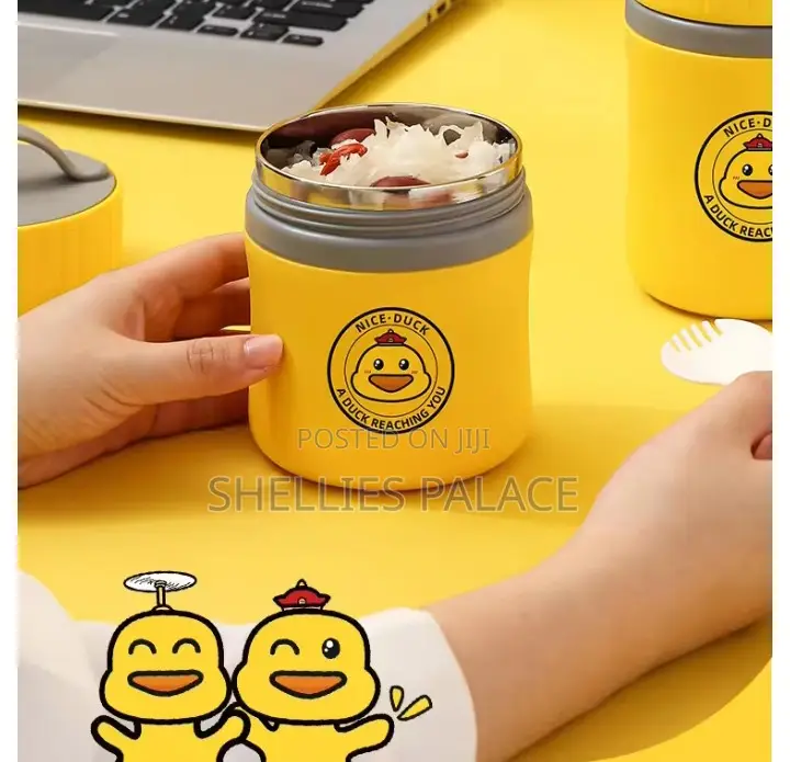 New Cute Duck Design Yellow Color 480ml And 580ml Stainless