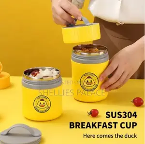 New Cute Duck Design Yellow Color 480ml And 580ml Stainless