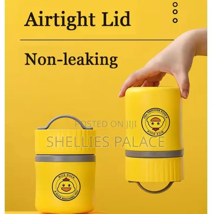 New Cute Duck Design Yellow Color 480ml And 580ml Stainless
