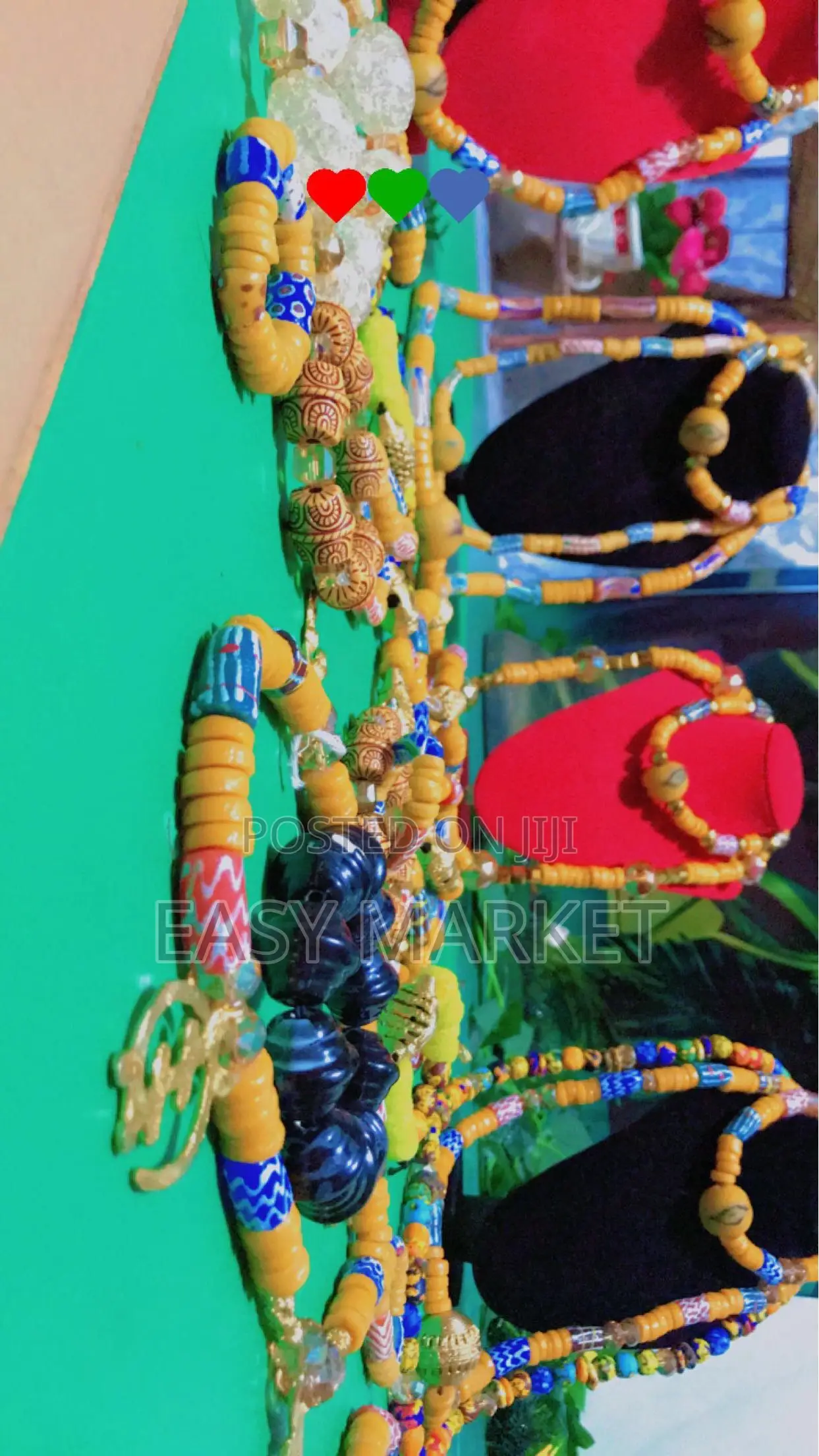 Golden Beads Kente Accessories for Rent