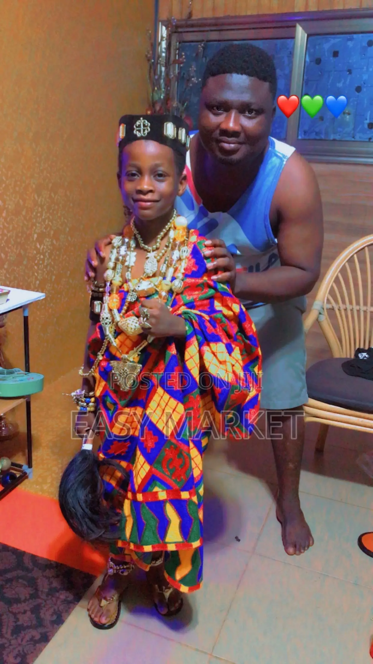 Golden Beads Kente Accessories for Rent