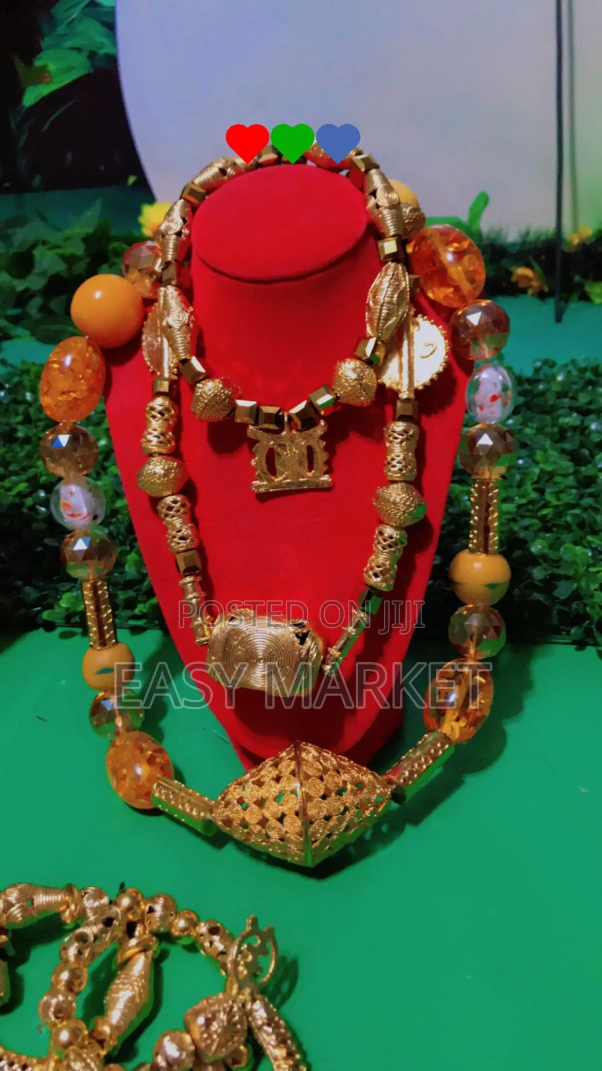 Golden Beads Kente Accessories for Rent