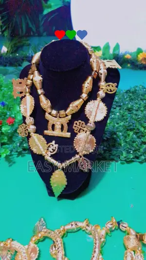 Golden Beads Kente Accessories for Rent