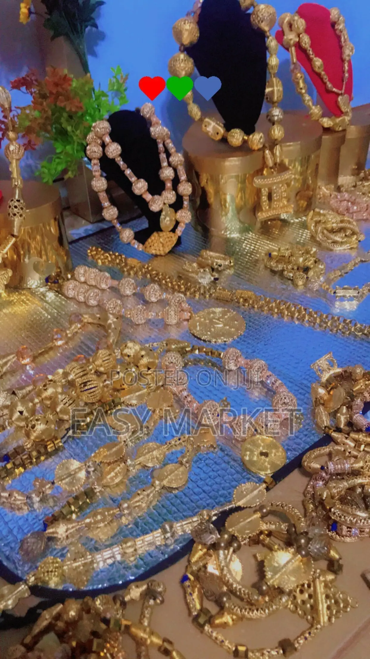 Golden Beads Kente Accessories for Rent