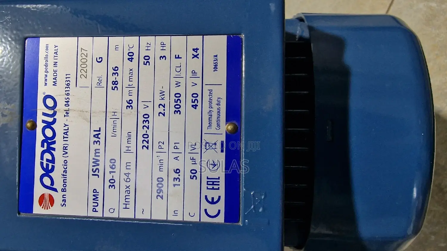 2.0hp Pedrollo Electric Italian Pump