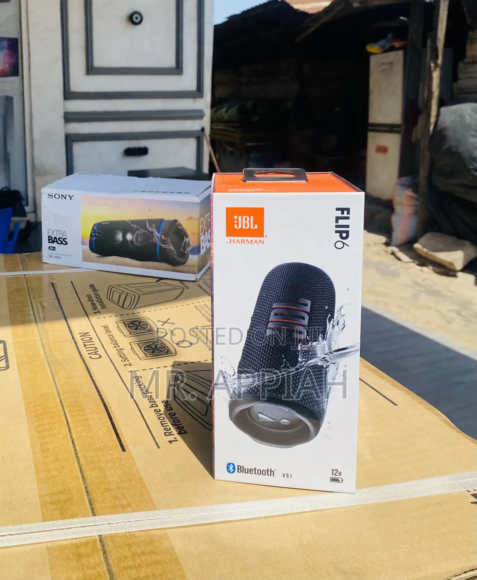 Well Design JBL Flip 6 Rechargeable Bluetooth Speaker,Black
