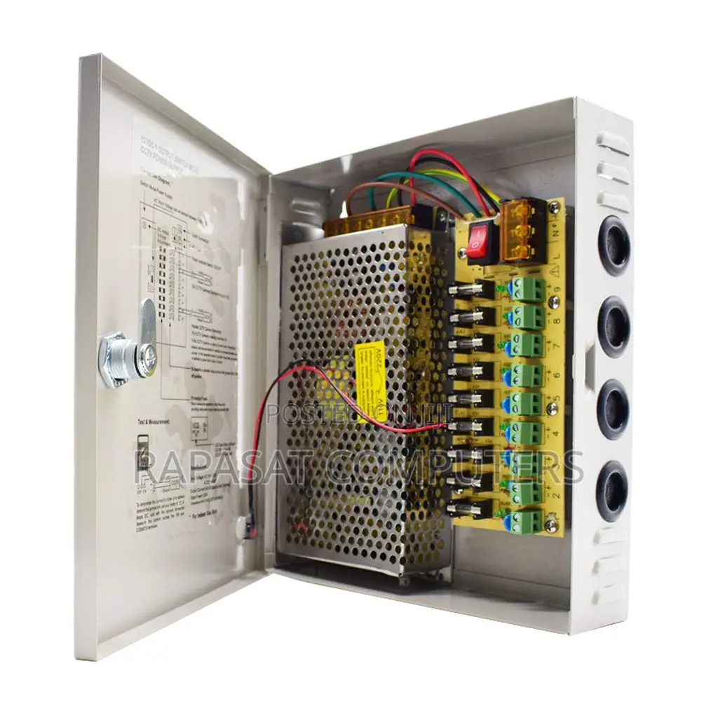 CCTV 12v-10a-9ch Power Supply