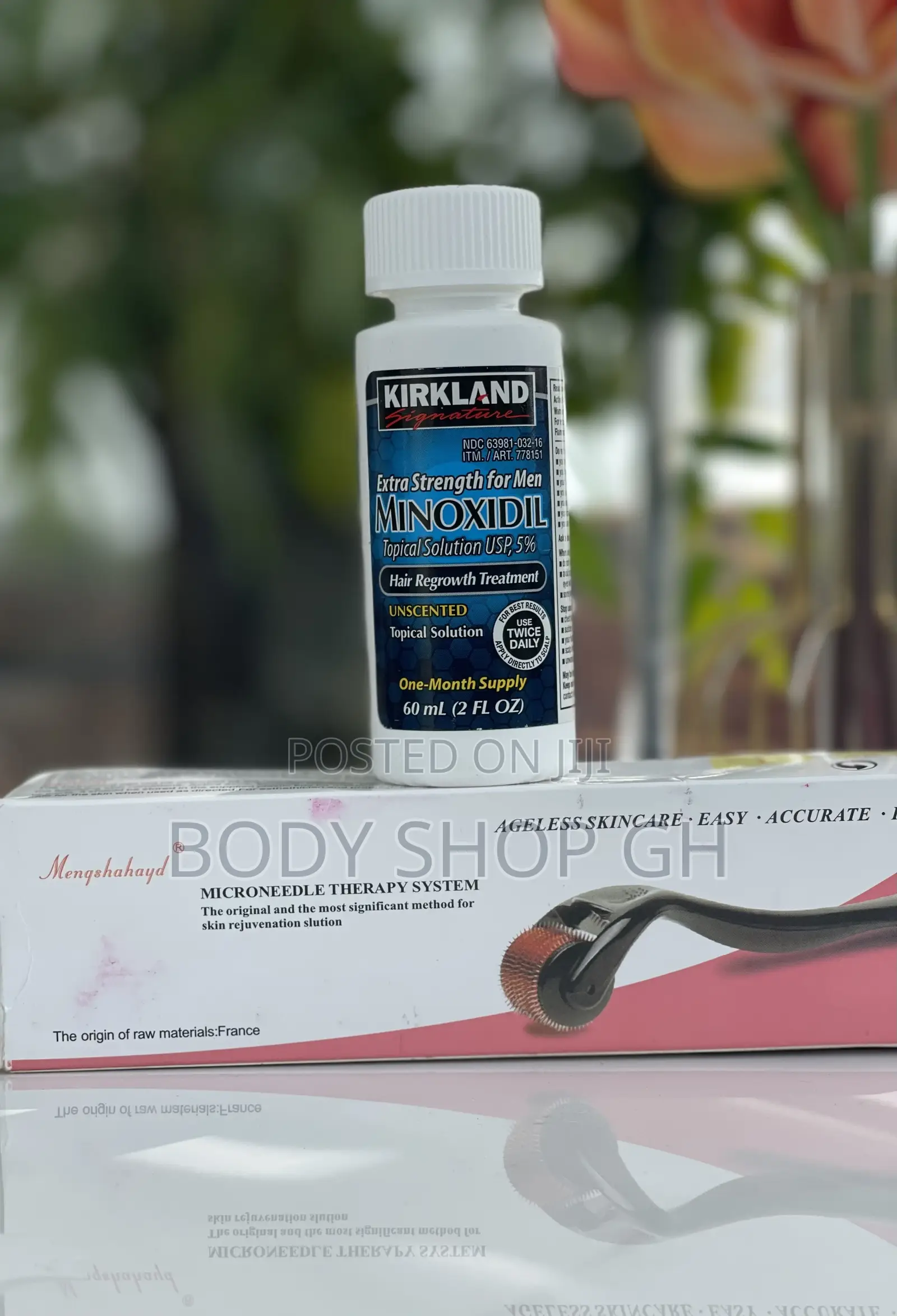 Beard Growth Starter Pack- Kirkland Minoxidil +Derma Roller