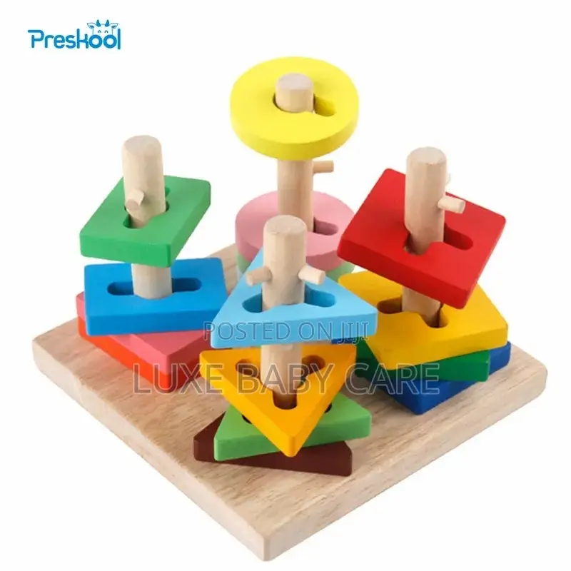Four Column Colorful Building Blocks Puzzle Toy for Kids