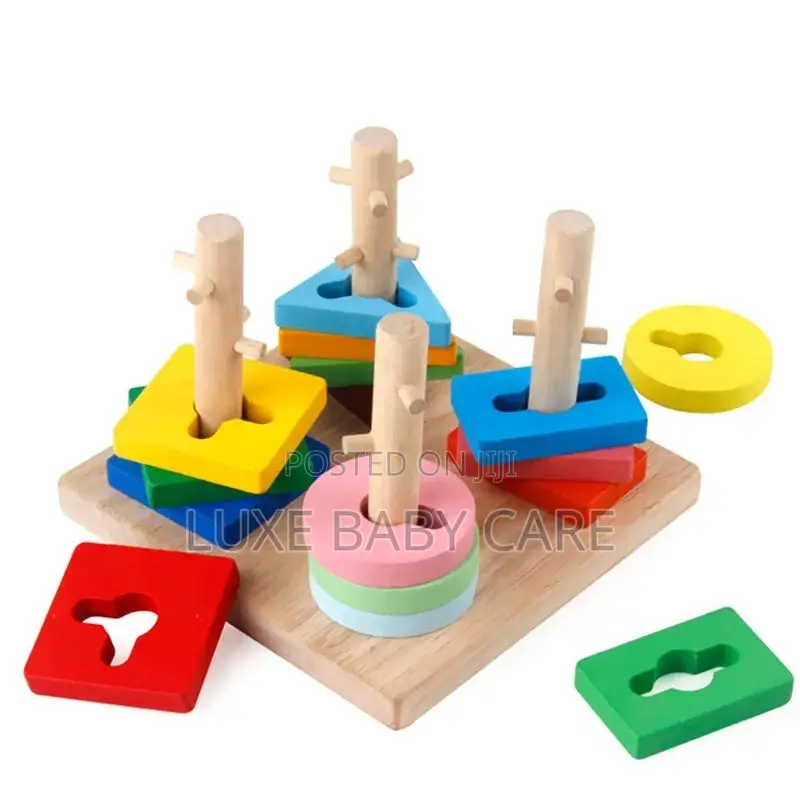 Four Column Colorful Building Blocks Puzzle Toy for Kids