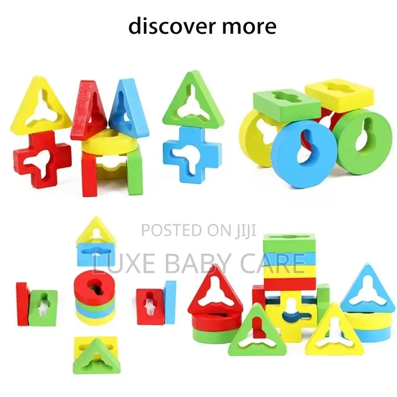 Four Column Colorful Building Blocks Puzzle Toy for Kids