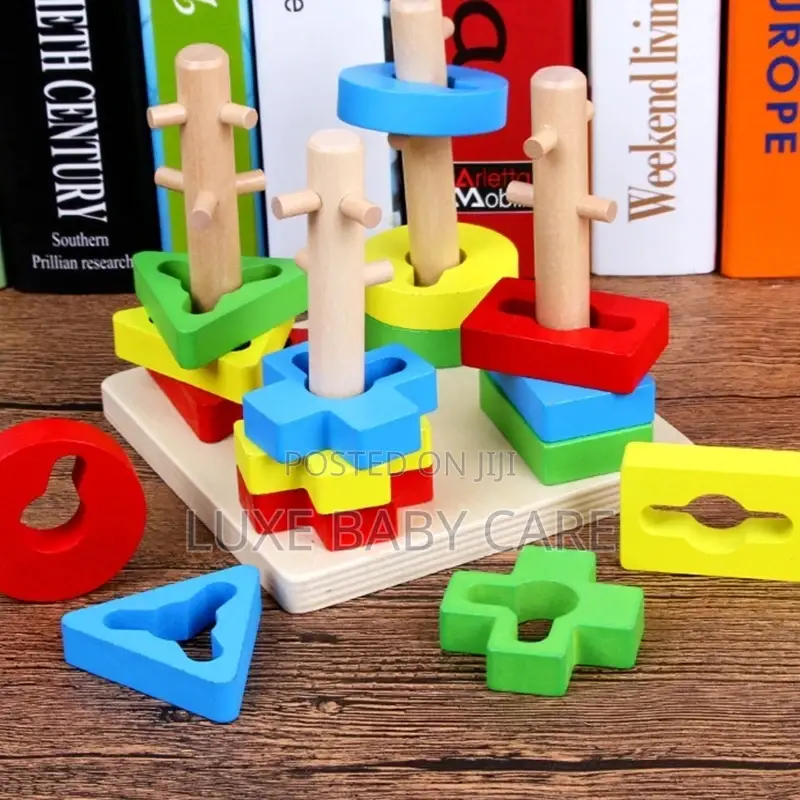 Four Column Colorful Building Blocks Puzzle Toy for Kids