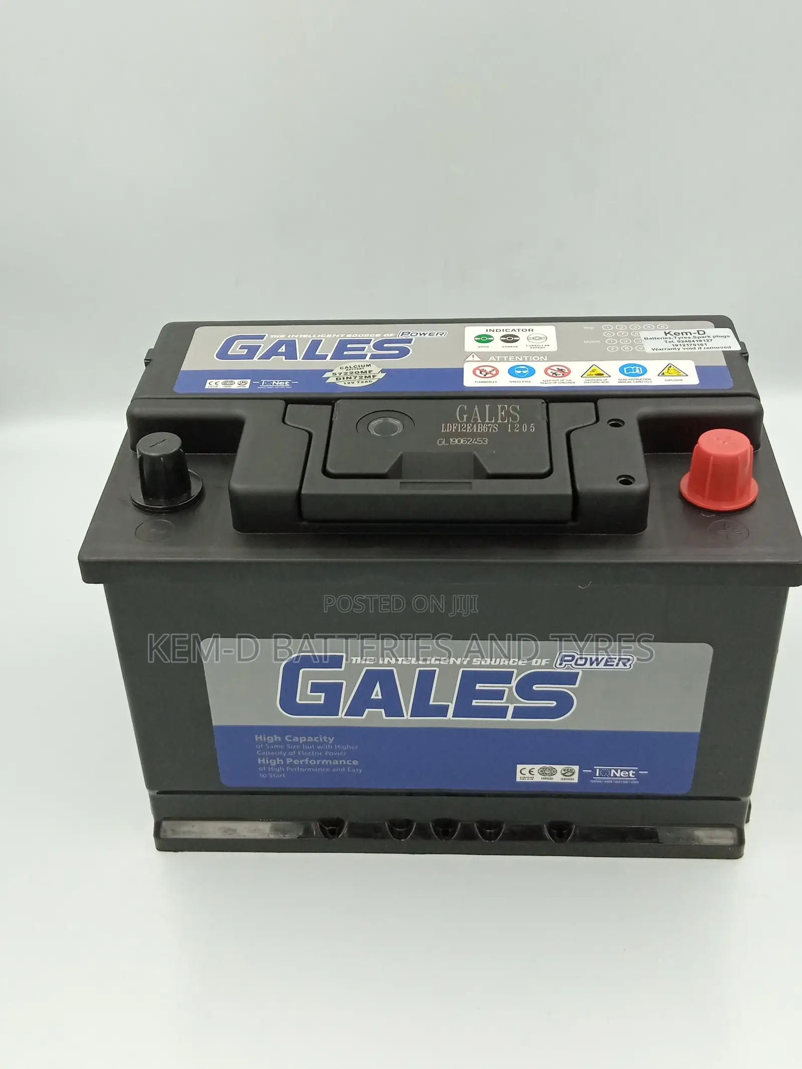 15 Plates Gales Car Battery + Free Delivery