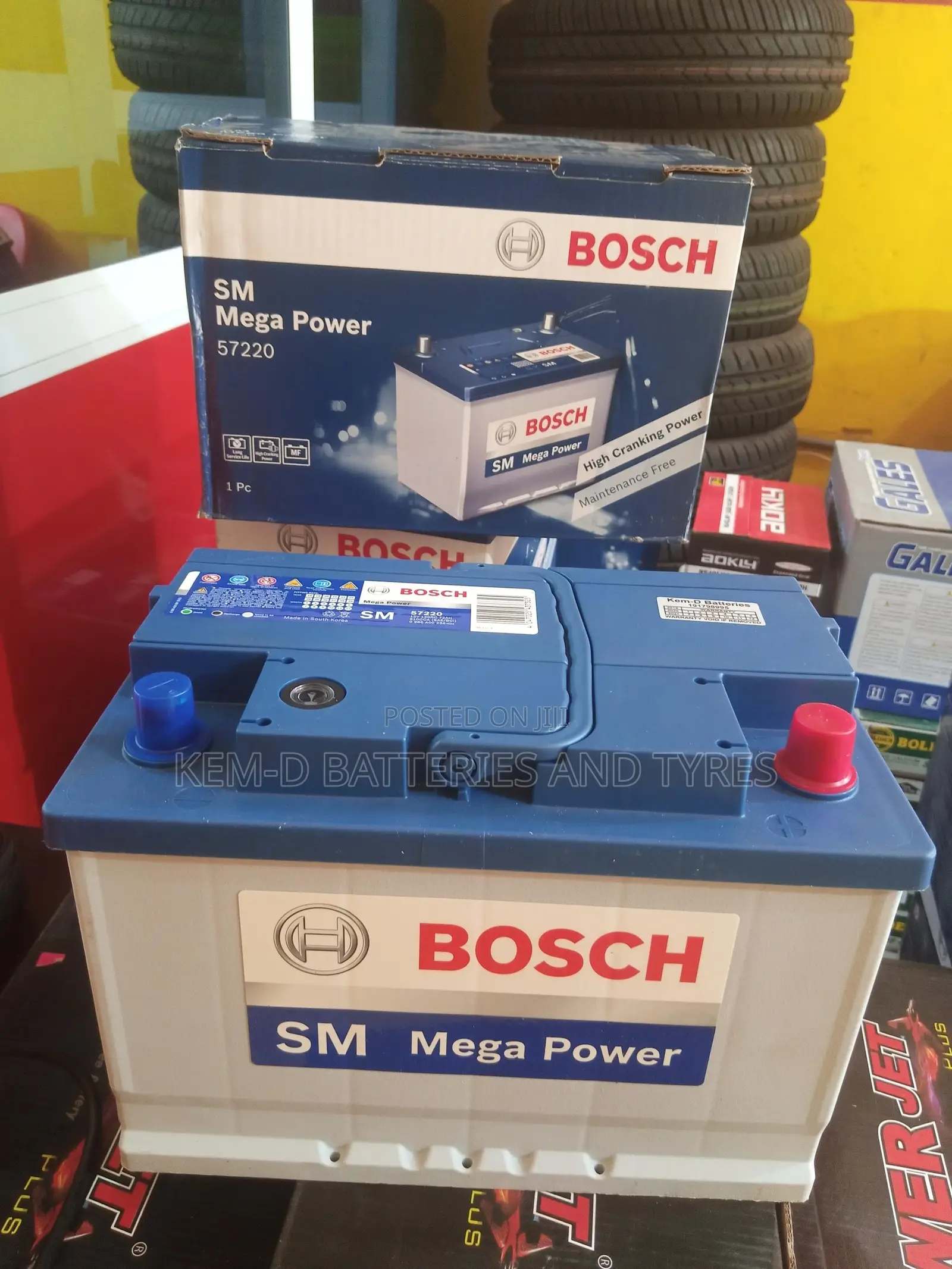 15 Plates Bosch Car Battery + Free Delivery