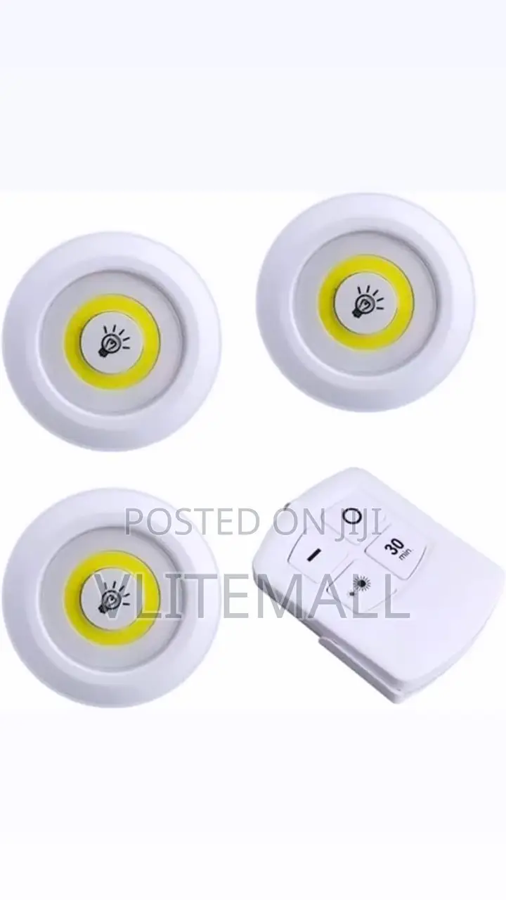 LED Light With Remote Control Set of 3