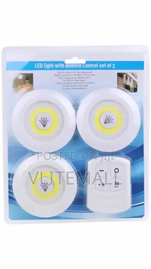 LED Light With Remote Control Set of 3