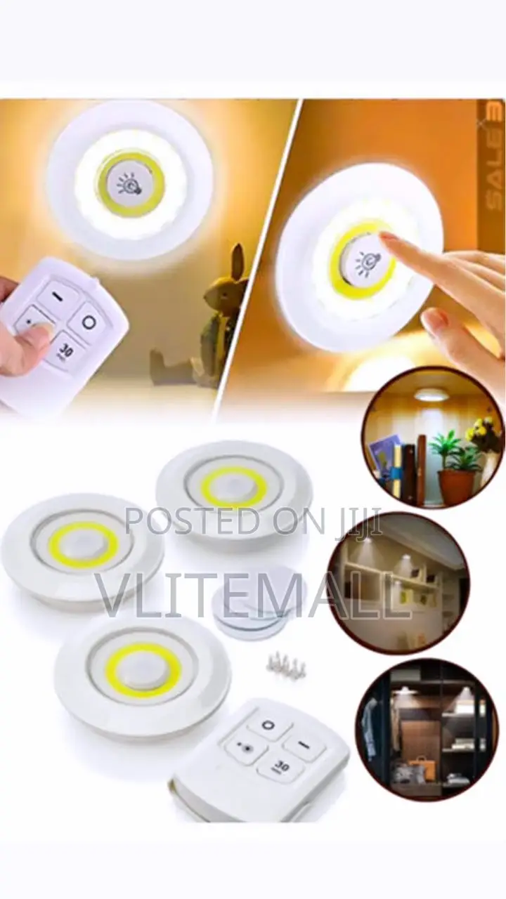 LED Light With Remote Control Set of 3