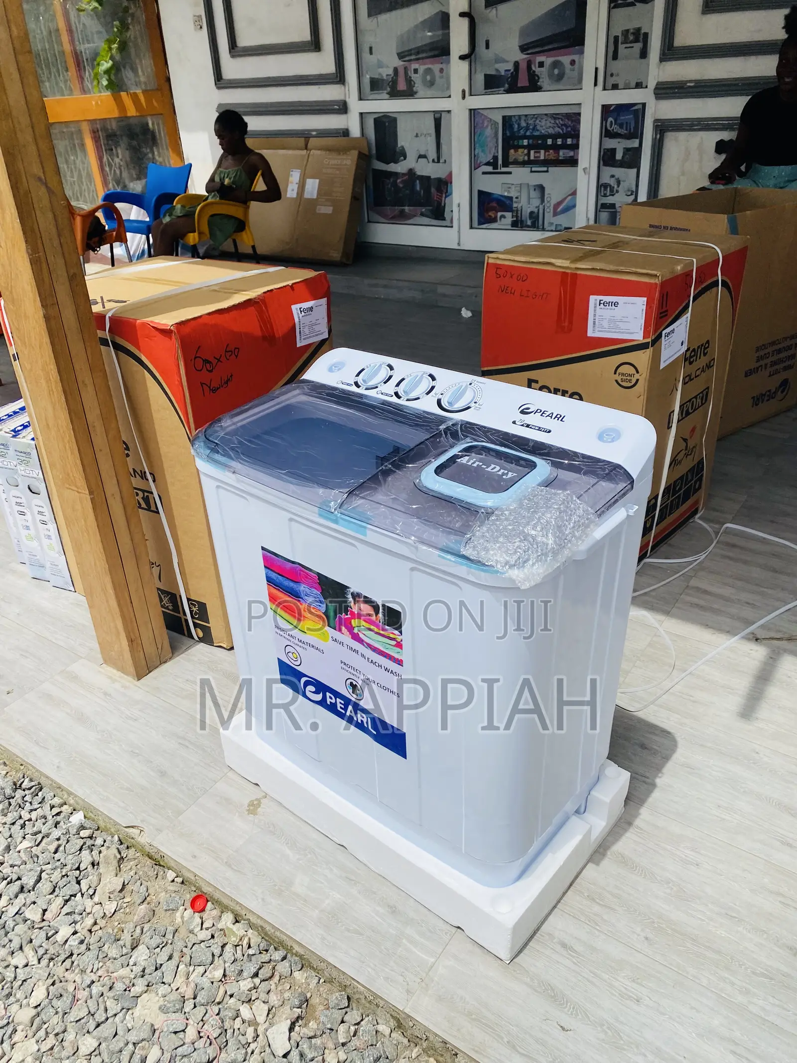 Twin Tub Pearl 7kg Top Load Washing Machine(White).