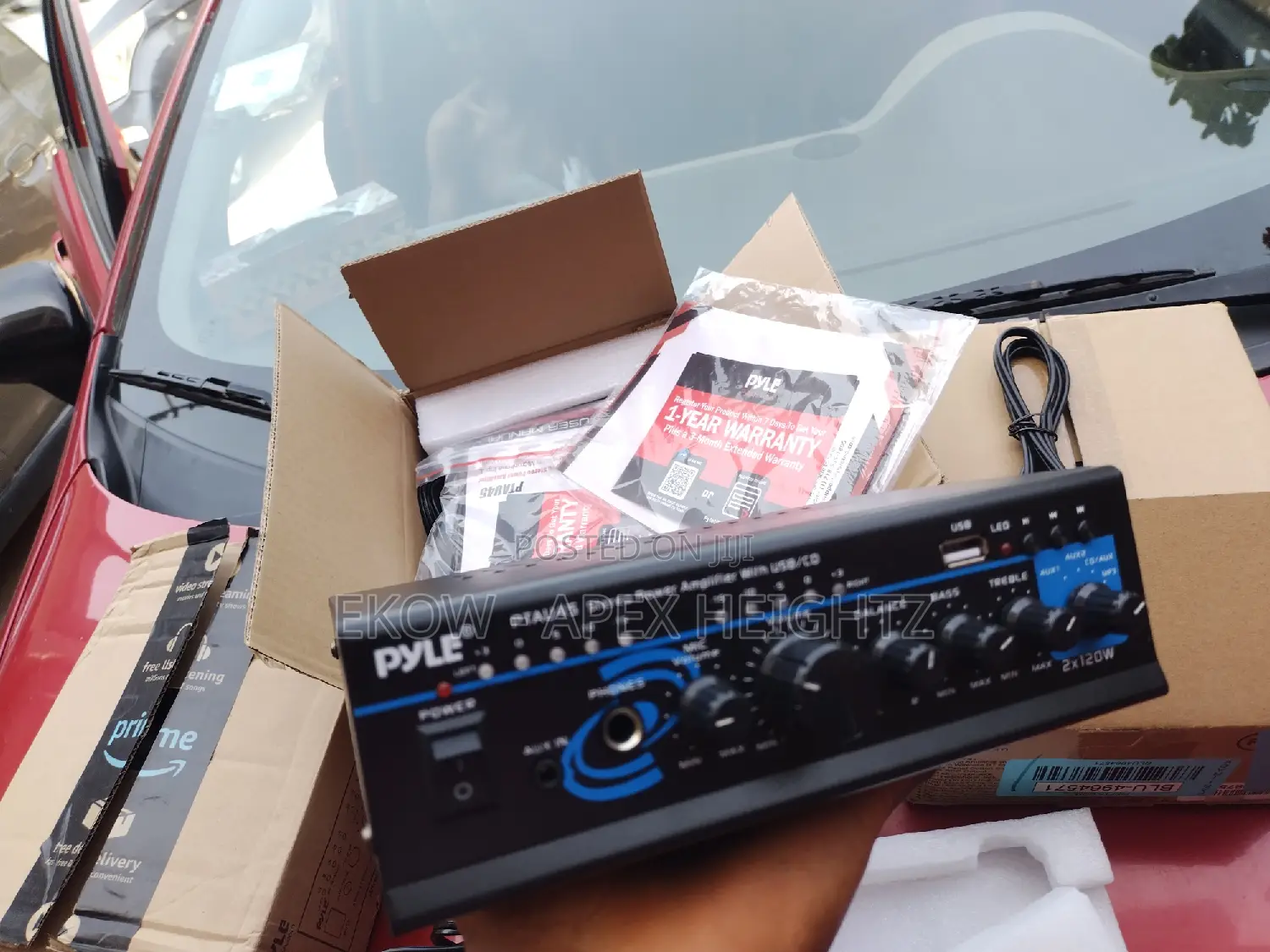 Pyle Pro Mini 120-Watt X 2 Stereo Power Amplifier Usb/Cd/Aux