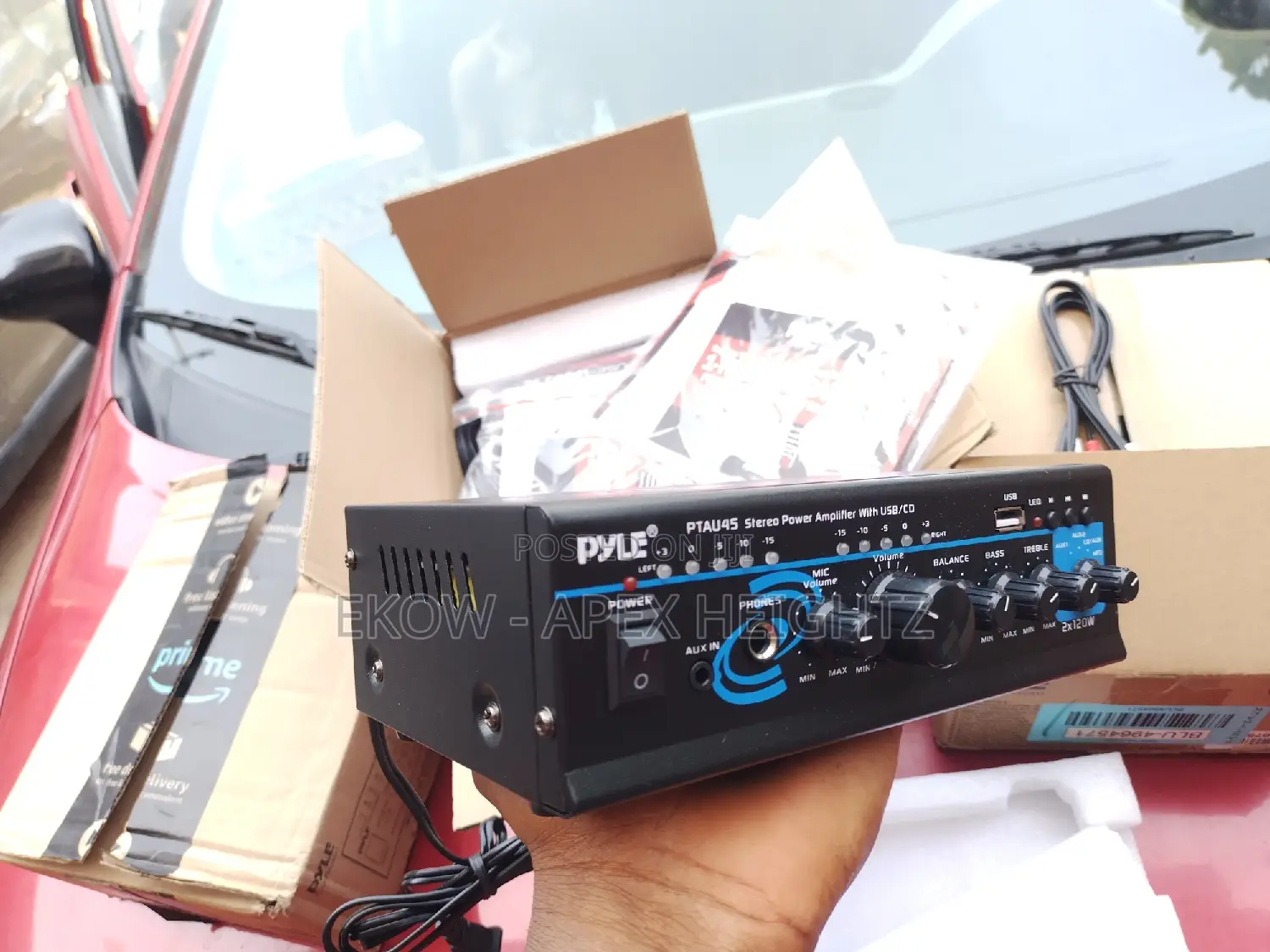Pyle Pro Mini 120-Watt X 2 Stereo Power Amplifier Usb/Cd/Aux