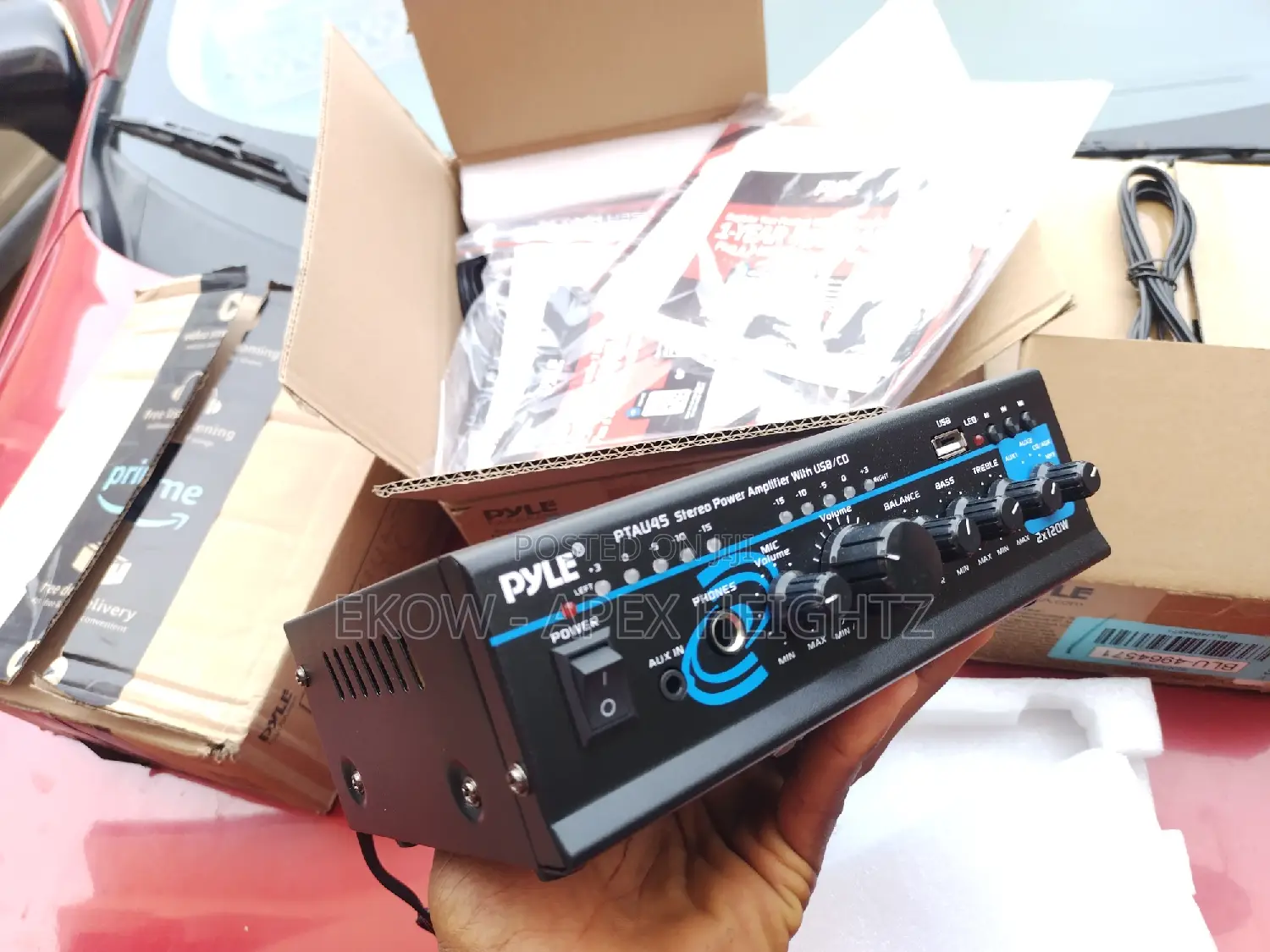 Pyle Pro Mini 120-Watt X 2 Stereo Power Amplifier Usb/Cd/Aux