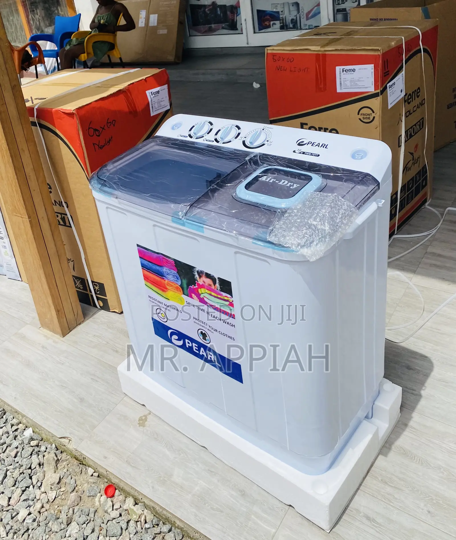 Classic Pearl 7kg Semi-Automatic Washing Machine(White).