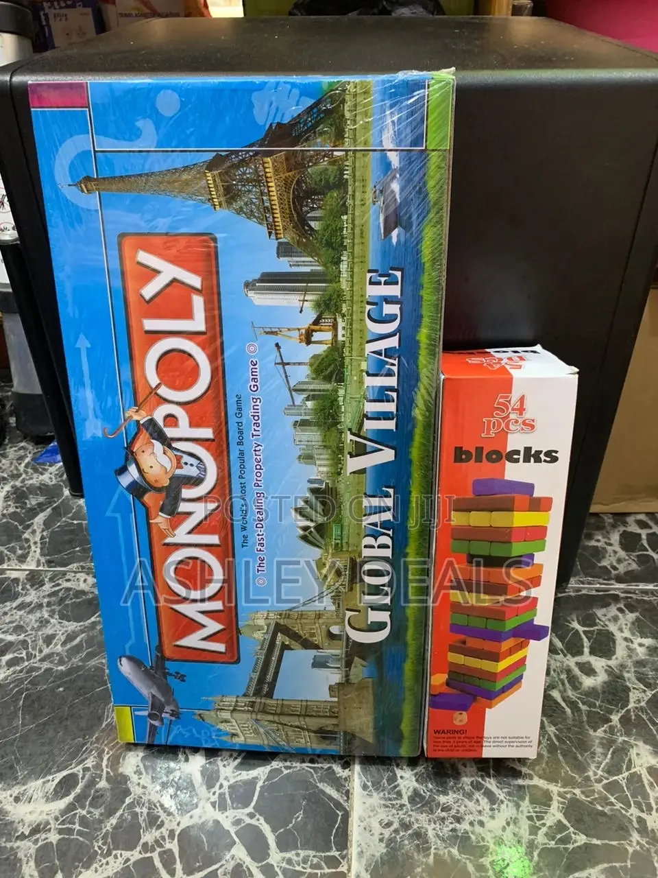 Monopoly and Jenga Blocks
