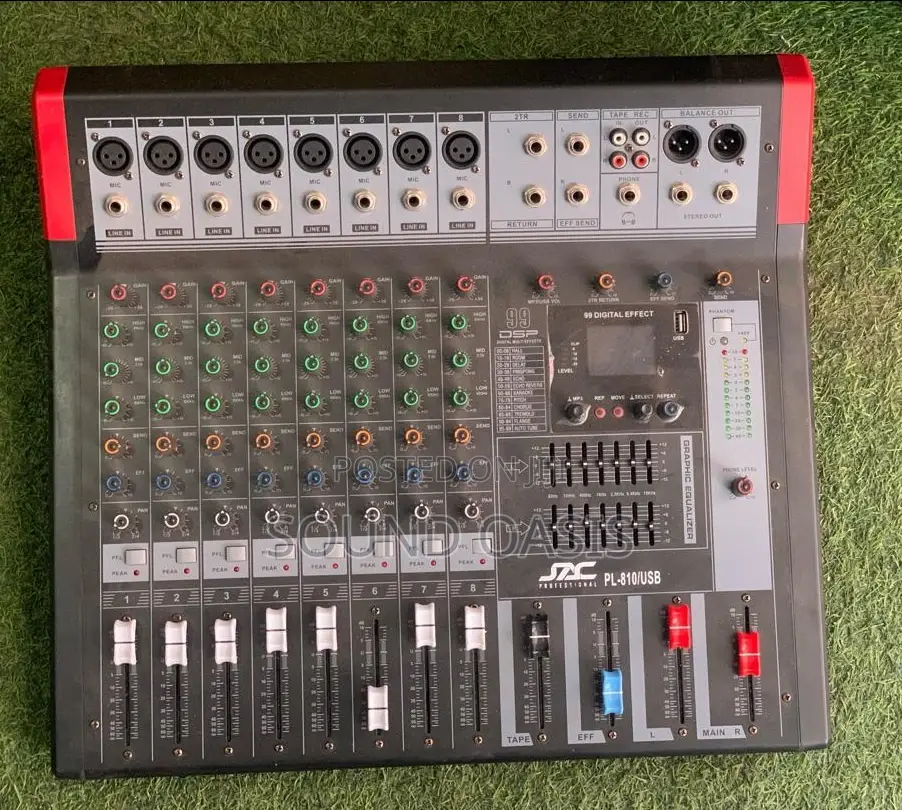 JAC PL-810/USB 8channel Powered Mixer