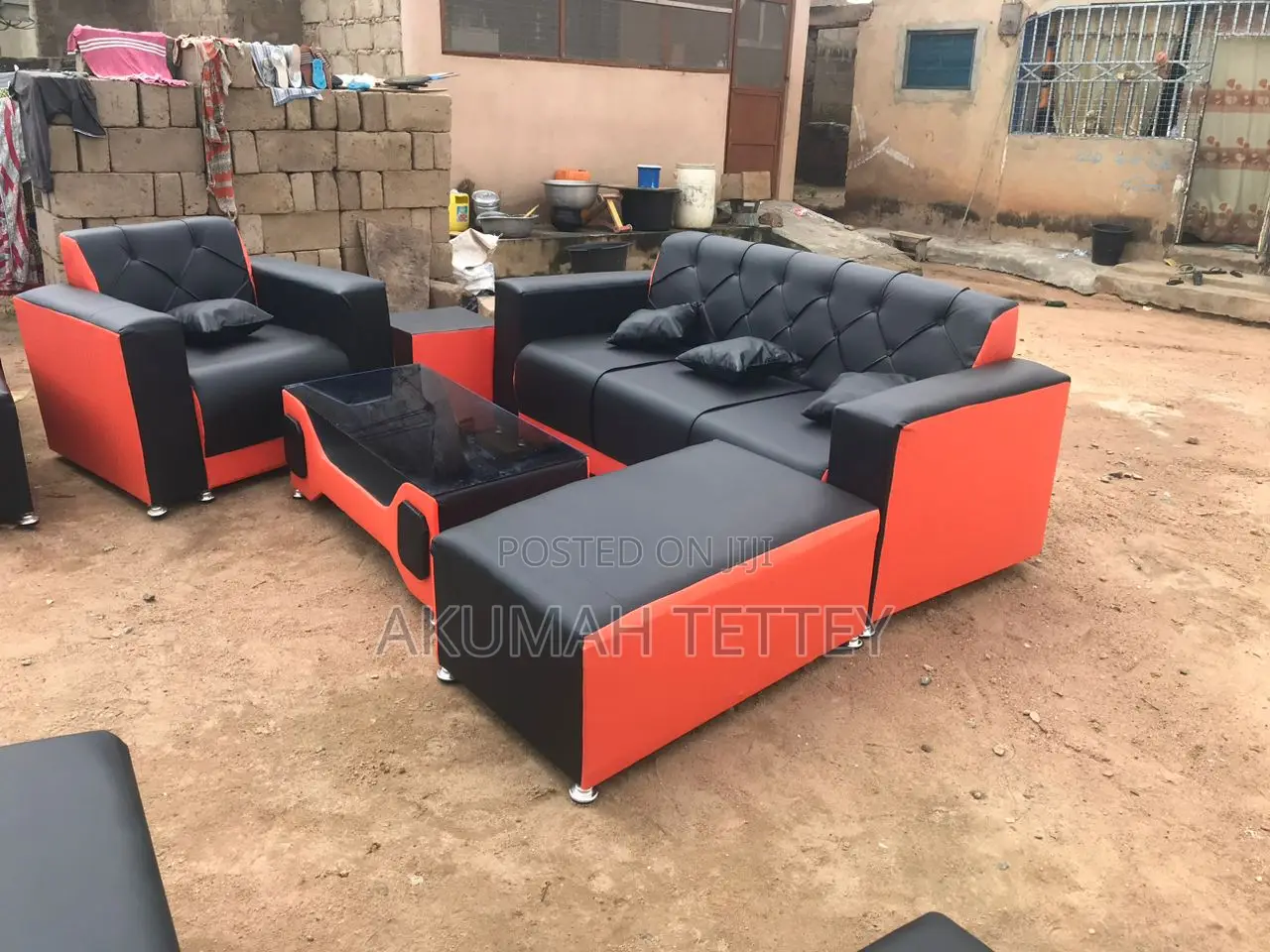 3in One With Single L Shape Sofa Set