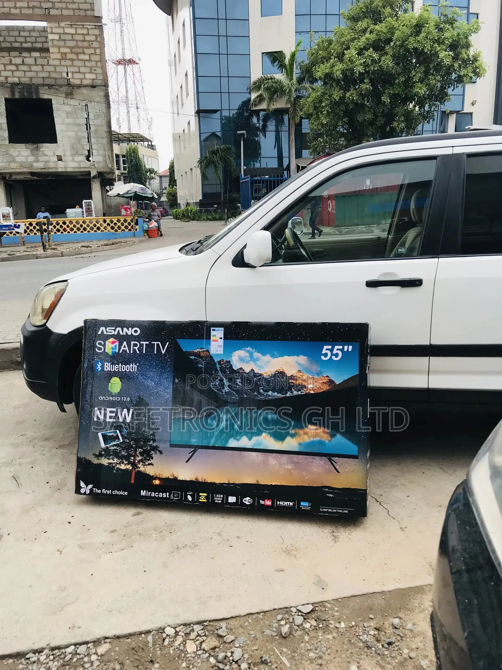 Smart 55 Inches Black Electric Asano Glossy Led Tv