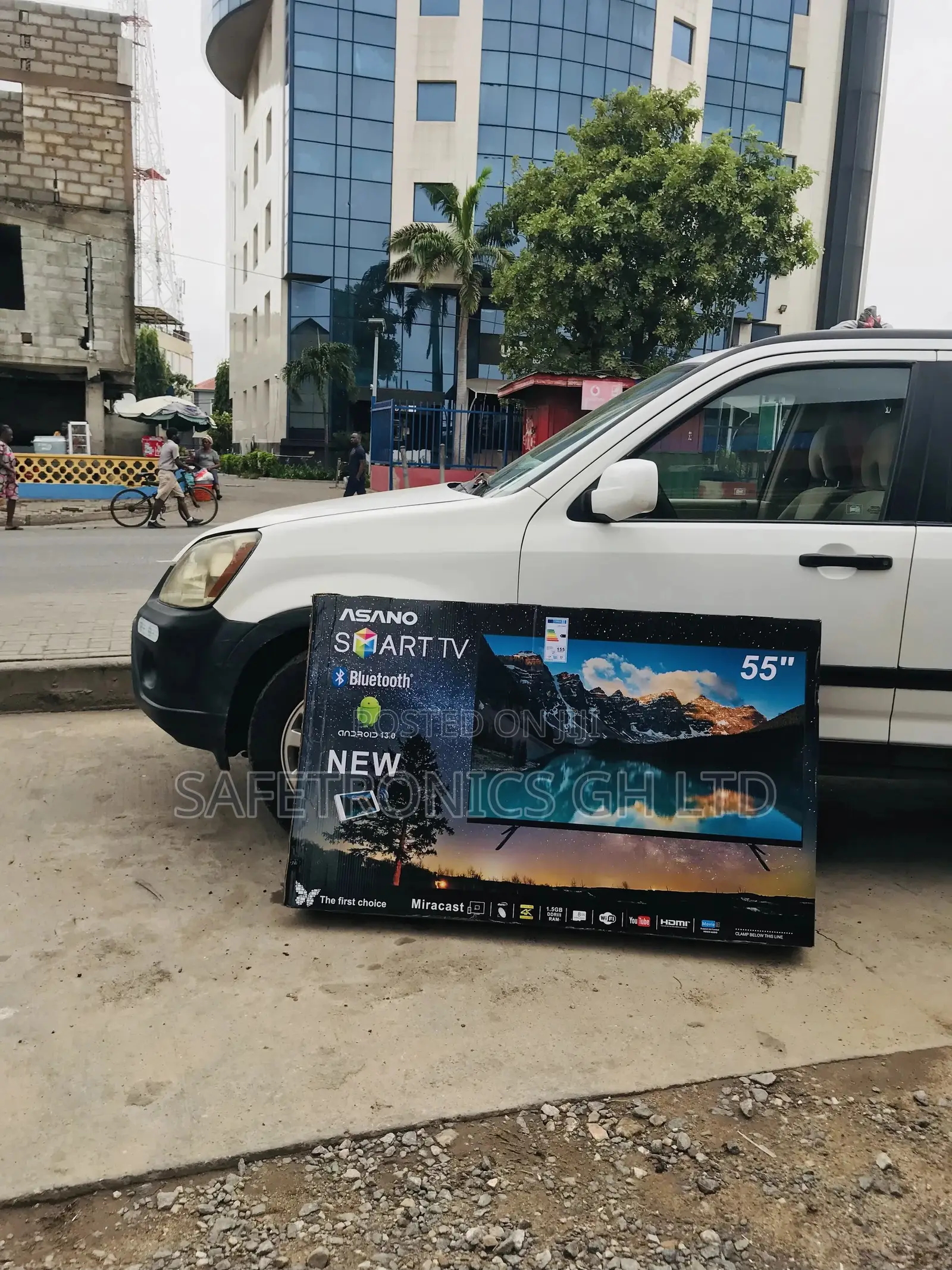 Smart 55 Inches Black Electric Asano Glossy Led Tv