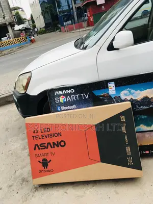 Black 43 Inches Glossy Led Smart Asano Tv