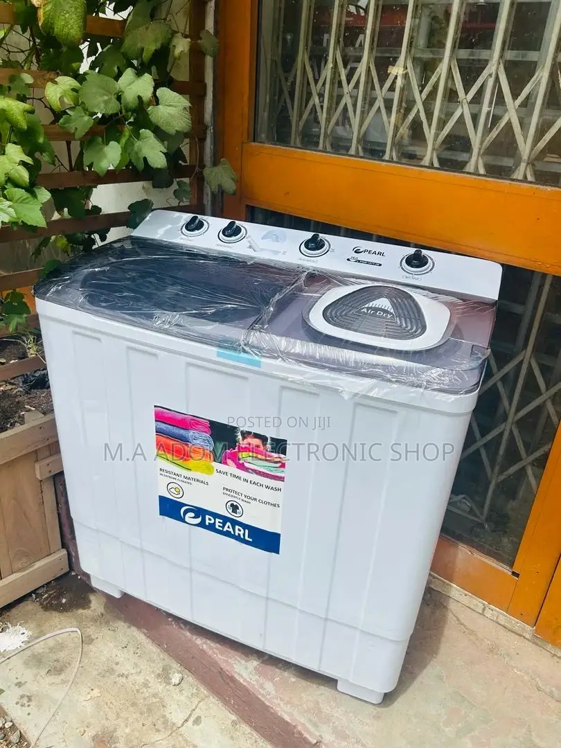 Sleek Design Pearl 15kg Semi-Automatic Washing Machine.
