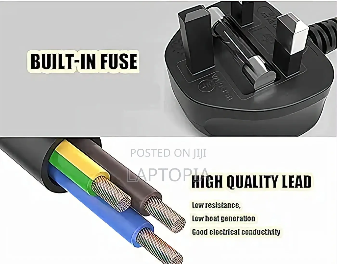 Original New Desktop Power Cables With Fuse