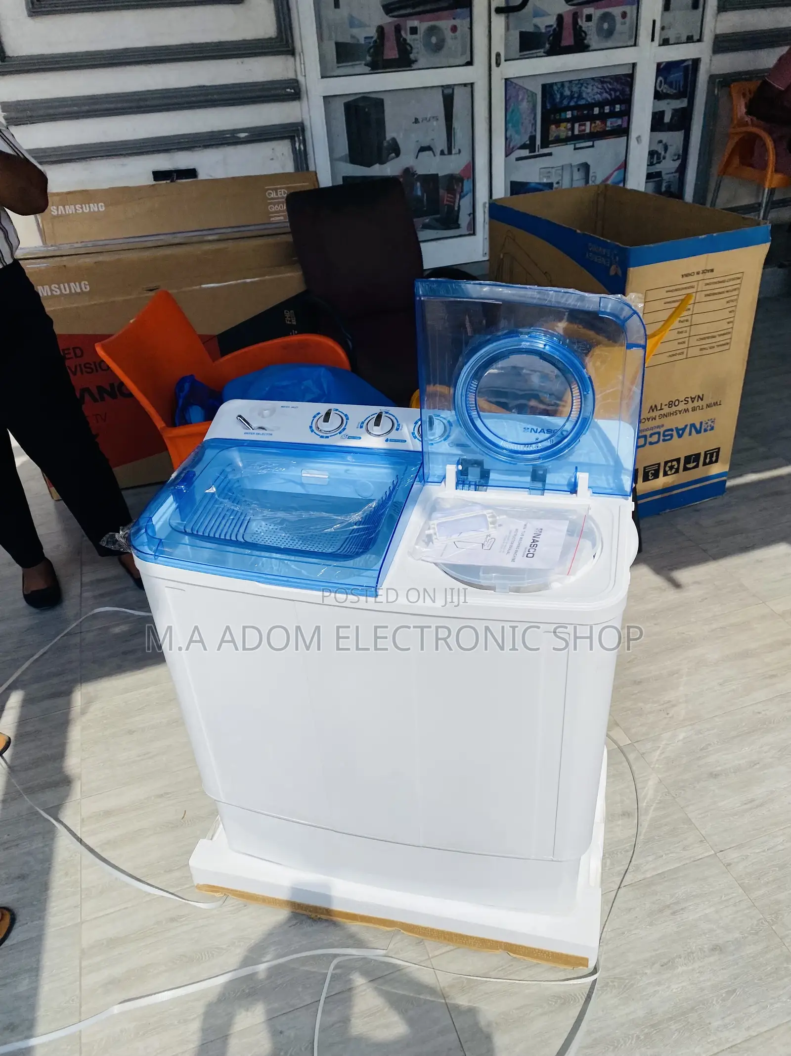 Classic Design Nasco 8kg Twin Tub Washing Machine + Spin Dry