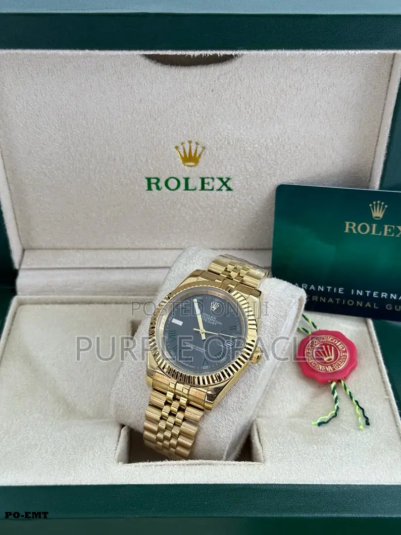 Rolex Oyster Perpetual Rainbow Gold Watch