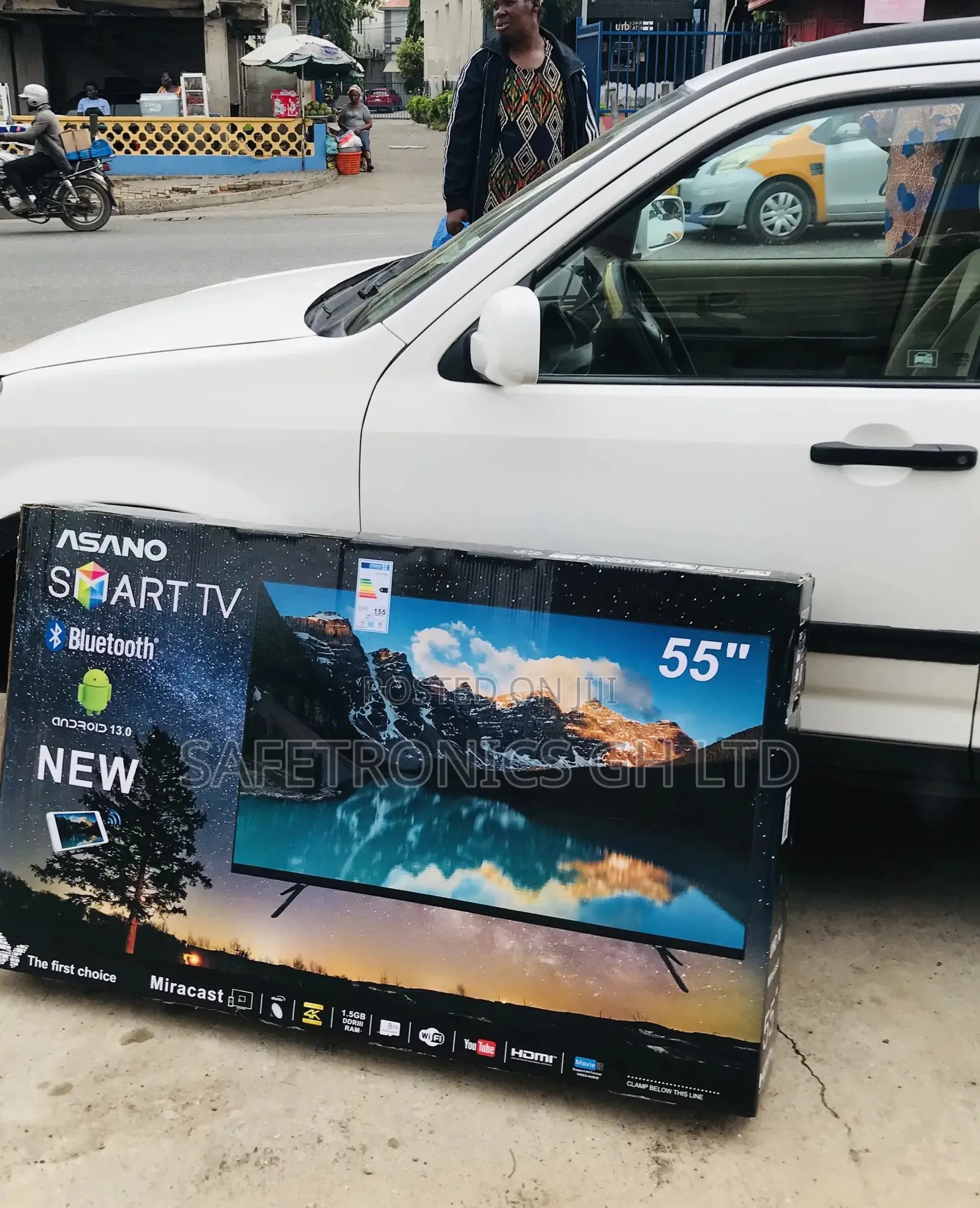 Smart Black Electric 55 Inches Asano Glossy Led Tv