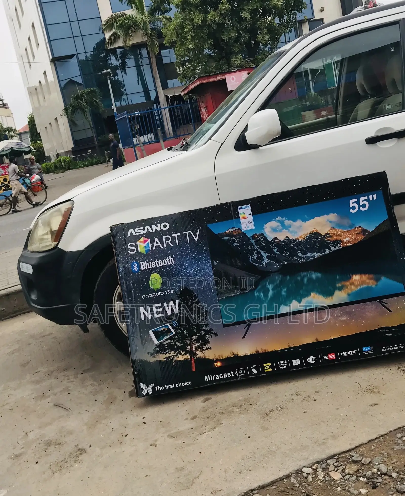 55 Inches Glossy Led Black Electric Asano Smart Tv