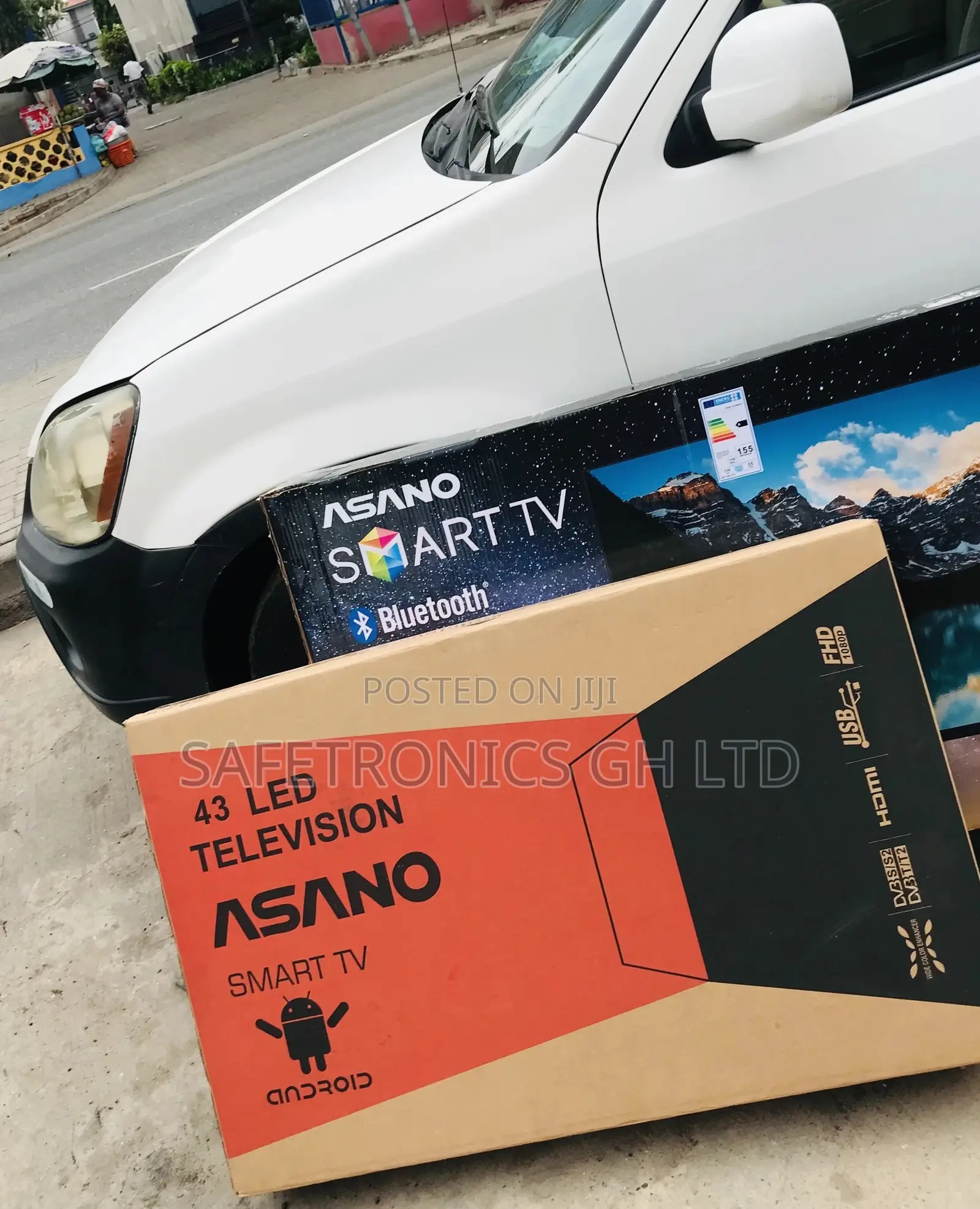 Glossy Led Black Electric Asano 43 Inches Smart Tv